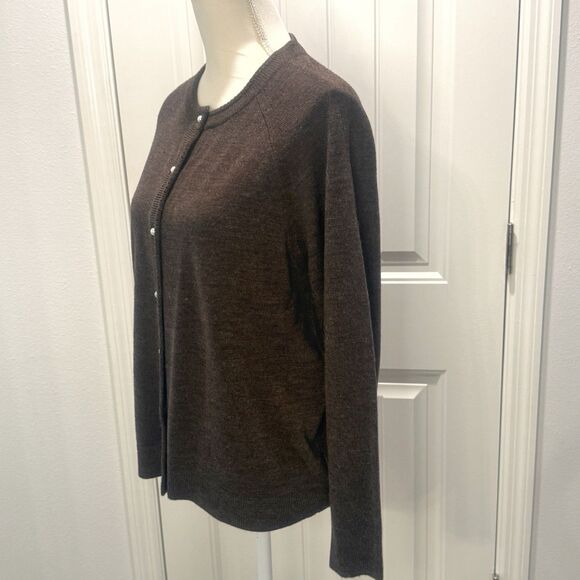 Mercer Street Studio Women's Sweater Cardigan Button Down Size Large Brown - Picture 3 of 11